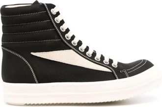 Rick Owens High Vintage cotton sneakers - women - Rubber/Cotton/Cotton - 41 - Black