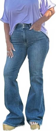 Judy Blue Double The Fun Flare Jeans In Blue