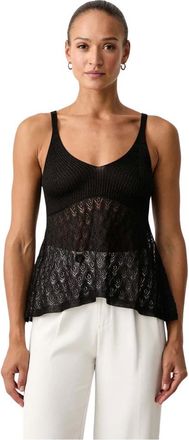 Twinset Aangesloten gebreide top - Dames - Tops - Zwart - Maat: S Viscose