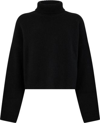 Lisa Yang Cashmere coltrui - Dames - Cashmere truien - Zwart - XS - Kasjmier - Truien & Vesten