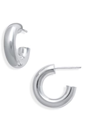 Jennifer Zeuner Lou Huggie Hoop Earrings in Silver at Nordstrom