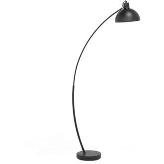 Beliani Beliani - Modern Floor Lamp Arc Metal Living Room Study Black Dintel