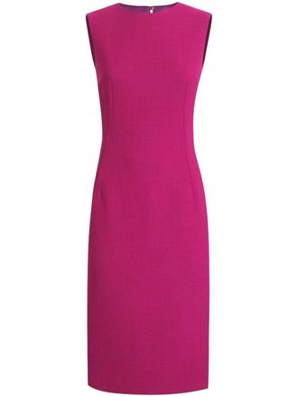 Dolce & Gabbana crepe dress - women - Virgin Wool/Silk/Spandex/Elastane - 42 - Purple