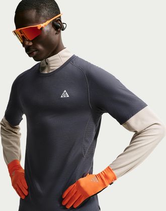 Nike Mens Nike ACG Solar Chase Dri-FIT ADV Trail Running Top in Grey | IO9677-013
