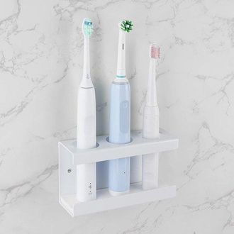 OEM Soporte Para Cepillo De Dientes El&eacute;ctrico, Soporte Para Cepillo De Dientes El&eacute;ctrico Para Ba&ntilde;o, Con 3 Orificios (&oslash; 35 Mm), Blanco