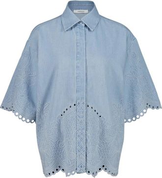 Zimmermann Daylight Denim Shirt - Dames - Spijkeroverhemden - Blauw - L - Denim - Overhemden