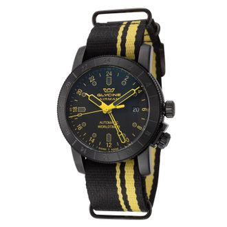 Glycine Mens Airman Contemporary 42mm Black Automatic Watch