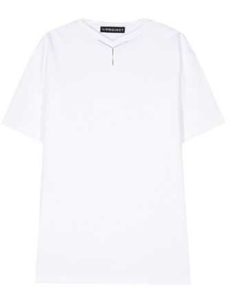 Y / Project T-shirt con applicazione - Bianco