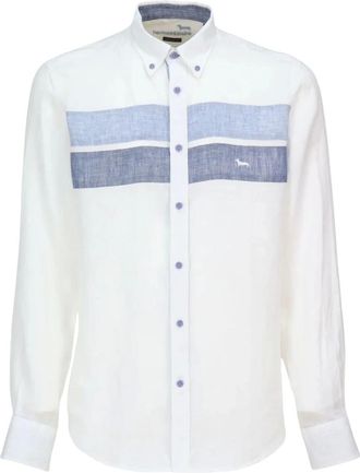 Harmont & Blaine Overhemden, Heren, Wit, XL, Katoen, Casual Katoenen Shirt
