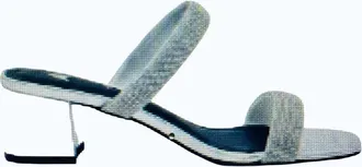 Carrano Womens Spechio Block Heel In Silver