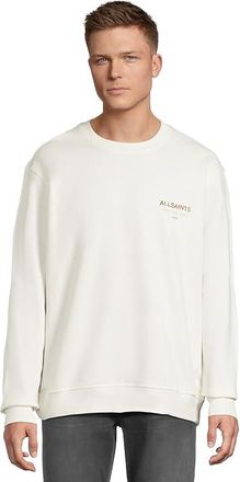 AllSaints Underground Crew Mens Clothing Ashen White/Snake : 2XL, Cotton