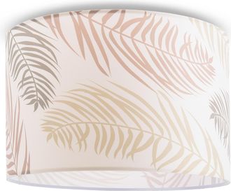 Paco Home L&aacute;mpara Techo Luminaria Suspensi&oacute;n Sal&oacute;n Dormitorio Palmeras Pastel Moderna E27 Verde (&oslash;38cm), Luz De Techo - Blanco - Paco Home