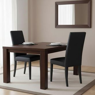 Dmora Set Di Sedie Ferraris, 2 Sedie, Imbottito, Effetto Laccato, Nero