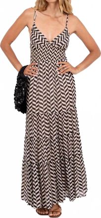 Sundress Ditta Maxi Dress In Black/ White