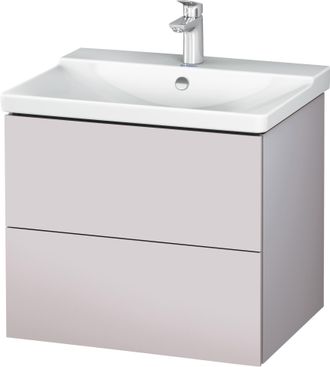 Duravit Duravit L-cube Mueble De Pared 620mm De Ancho, Profundidad 481, 2 Cajones, Se Ajusta A La Altura De P3 Comfort. Art&iacute;culo 233265, Color: Blanco Lila Se