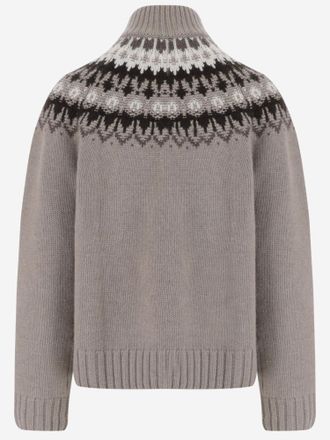 arch4 Jacquard Patterned Cashmere Sweater - Gray