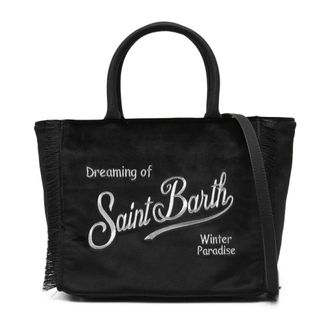 MC2 Saint Barth Tassen, Dames, Zwart, ONE Size, 00207I 00 EMB Handtas Met Riem