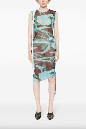 Louisa Ballou Heatwave Dress In Turquoise Flower