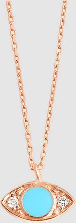 Gigi Clozeau Collier Eye Diamants Turquoise Cha&icirc;ne Or