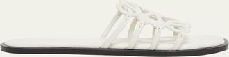 Loewe Petal Leather Anagram Slide Sandals