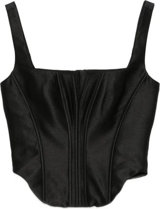 Self Portrait Satin Corset Top