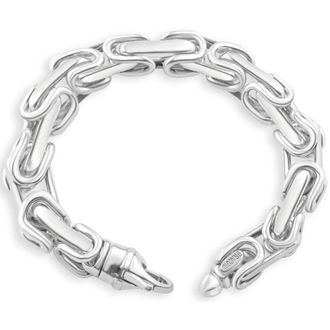 Pompeii3 Mens 14k Gold (140gram) or Platinum (263gram) 10.5mm Link Byzantine Bracelet 9