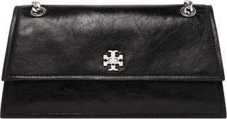 Tory Burch Tassen, Dames, Zwart, ONE Size, Katoen, Kira Turnlock Schoudertas