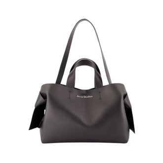 Acne Studios Handbags, female, Black, Size: ONE SIZE Quilted Leather Shopper Bag - Black
