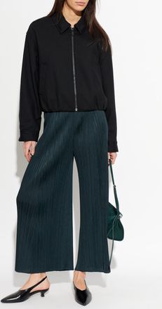 Pleats Please Issey Miyake Pleated Trousers, Womens, Green