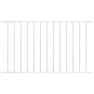 vidaXL Pannello Di Recinzione In Acciaio Verniciato 1,63x1,17 M Bianco - Vidaxl