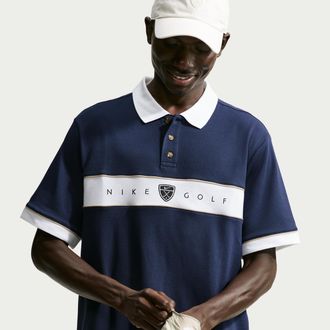 Nike Mens Fairway Fresh Dri-FIT Panel Loose Golf Polo in Blue | IO1183-419