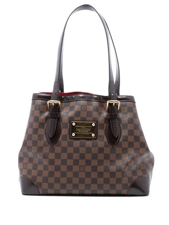 Louis Vuitton 2007-2025 Damier Ebene Hampstead MM tote bag - unisex - Fabric/Calf Leather - One Size - Brown