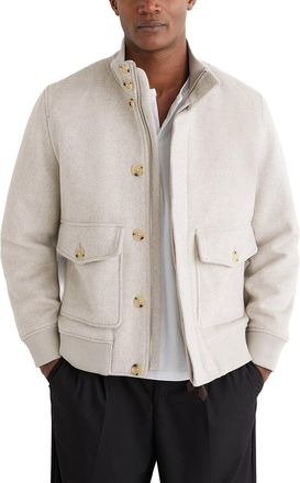 Reiss Hadley Short Wool-Blend Bomber Jacket