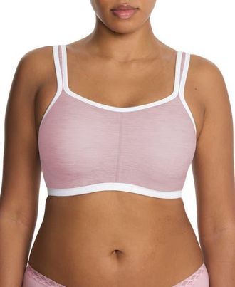 Natori Yogi Convertible Sports Bra in Pink Velvet Heather/lght Ivory at Nordstrom, Size 32Ddd