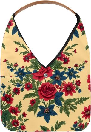 Generic Aesthetic Flower Reusable Lightweight Grocery Bags - Foldable Into Compact Pouch, Washable & Sturdy, Multipurpose for Shopping and Travel