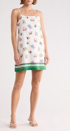 Wayf Cami Linen Blend Minidress in Frutta Fresca Ivory at Nordstrom Rack, Size X-Large