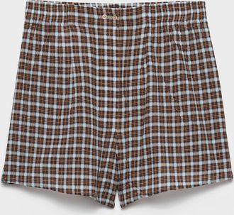Prada Checked georgette shorts
