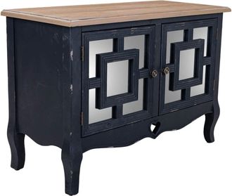 Wanderlust Deco Recibidor-aparador de madera negro 83x36x56,5