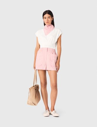 Maje Cotton Shorts - Pink - Maje