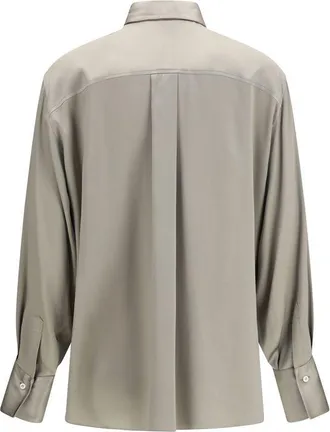 Brunello Cucinelli Womens Bicolor Silk Shirt