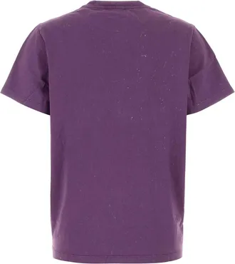 Ganni Womens Future Heavy Relaxed T-Shirt Teddy Forest Bright Violet Maglie Sweater