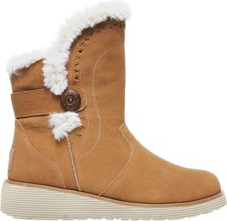 Skechers Womens Keepsakes Wedge Cozy Peak Boot In Tan