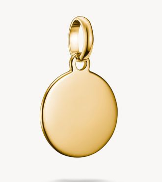 Thomas Sabo Ciondolo placcato oro con pendente a forma di moneta dorato