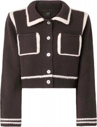 Pinko Cardigans - Dames - Vesten - Bruin - S - Truien & Vesten