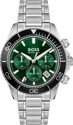 BOSS Sealiner Green Chronograph Bracelet Watch, 44mm at Nordstrom