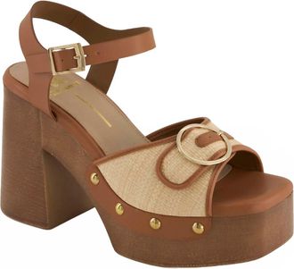 Andrea Womens Block Heel Sandal In Brown
