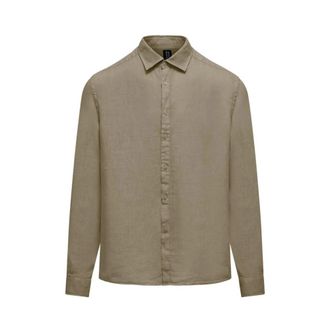 Bomboogie Linnen Overhemd - Heren - Casual Overhemden - Groen - M - Linnen - Overhemden