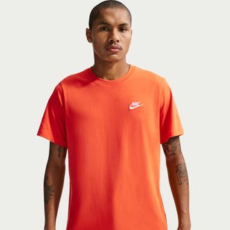 Nike Mens Nike Sportswear Club T-Shirt in Orange | AR4997-809