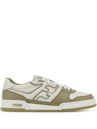 Fendi Match logo-patch sneakers - Green