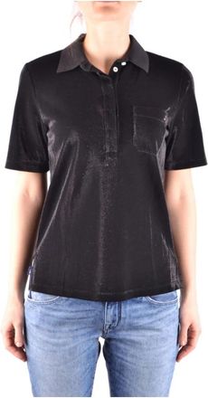 Jacob Cohen Monochroom Poloshirt - Dames - Polos - Zwart - S - Katoen - Tops